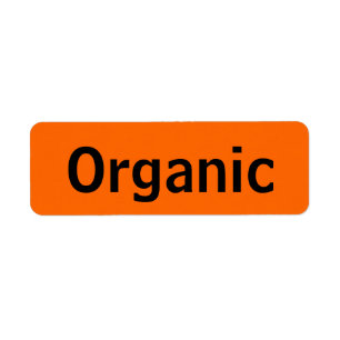 L'aliment biologique étiquette l'orange