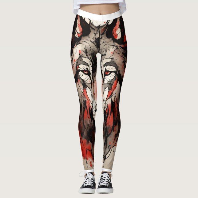 L'allure de Bloody Fox Logo sur Leggings (Devant)