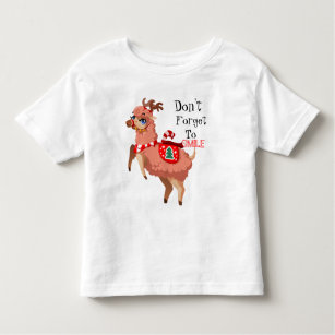 lama en T-shirt Noël Toddler