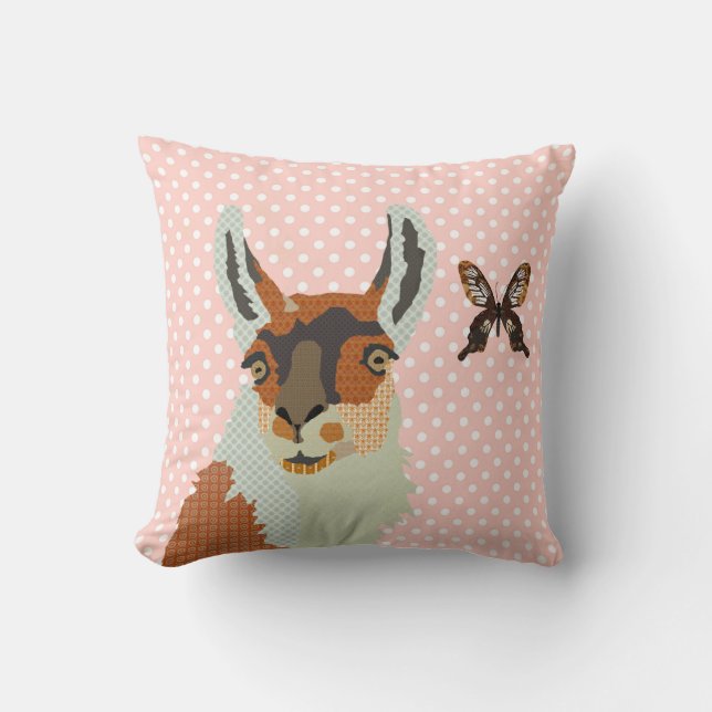 Lama et coussin d'or de Pokadot Mojo de rose de (Recto)