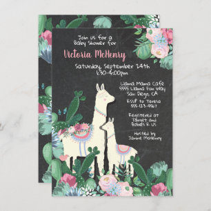 lama momma Fiesta invitations à la douche bébé