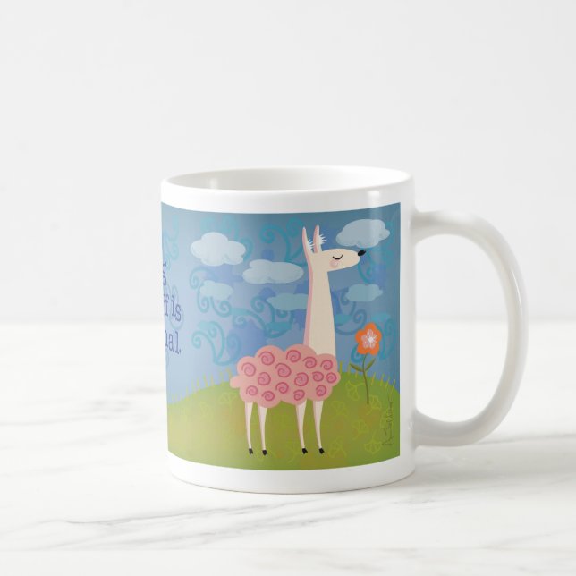 Lama rose sur la tasse de sommet (Droite)