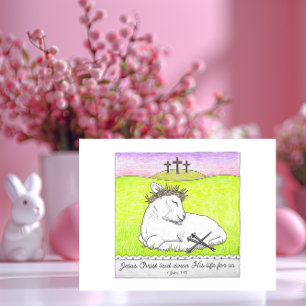Lamb Crown of Thorns Carte postale Inspirative