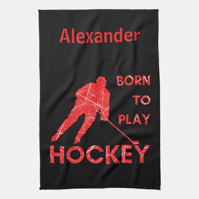 Lame de hockey sur glace Serviette née pour jouer  (Vertical)