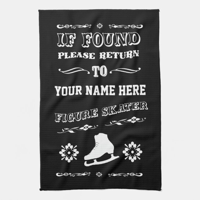 Lame de patinage artistique essuyant la serviette (Vertical)