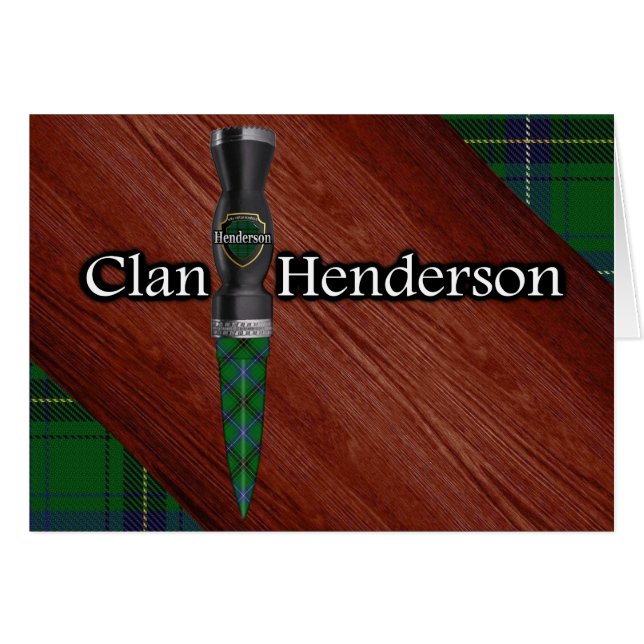 Lame de Sgian Dubh tartan Clan Henderson (Devant horizontal)