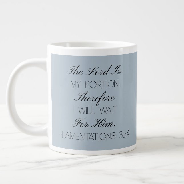 Lamentations 3:24 Espérance Mug avec verset bibliq (Gauche)