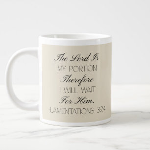 Lamentations 3:24 Espérance Mug avec verset bibliq