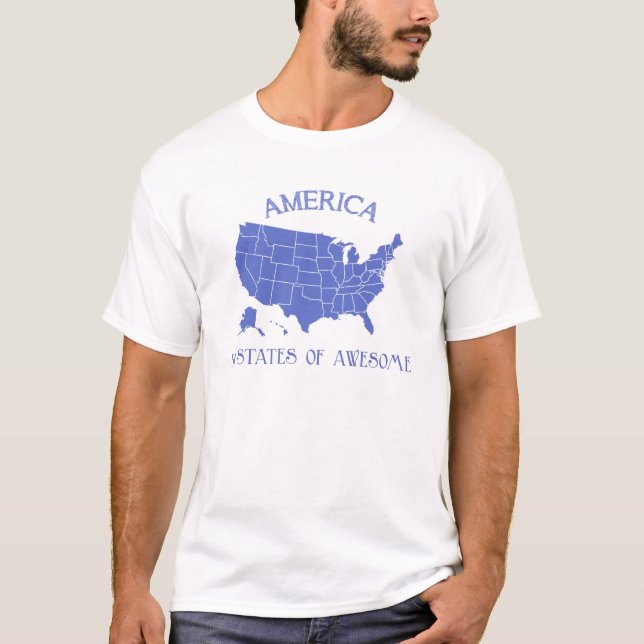L'Amérique 50 états de T-shirt impressionnant (Devant)