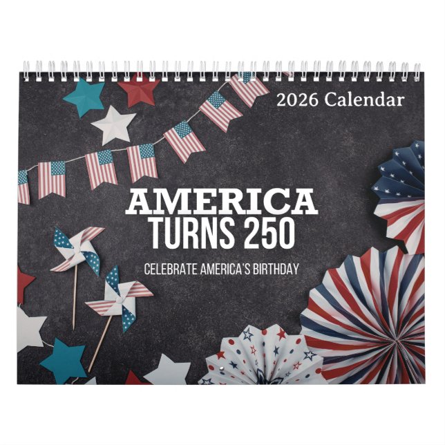 L'Amérique a 250 ans 2026 Calendrier Semiquincente (Protection)