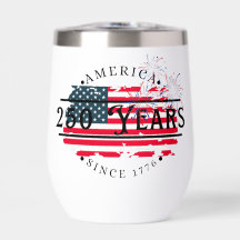 L'Amérique depuis 1776 avec drapeau/feu d'artifice