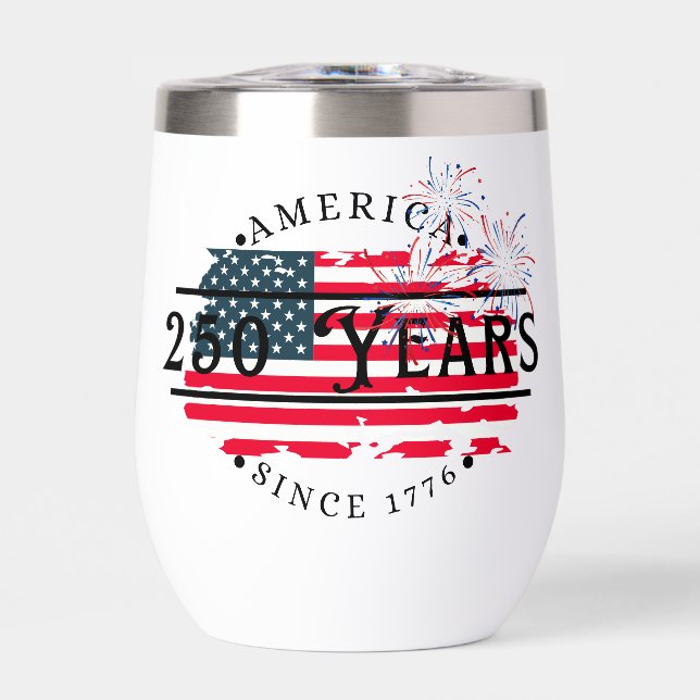 L'Amérique depuis 1776 avec drapeau/feu d'artifice (Avant)