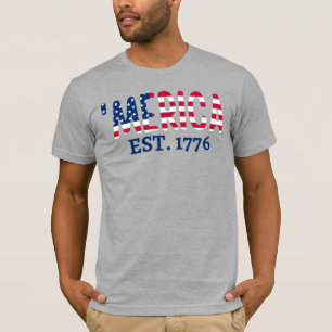 L'Amérique est. T-shirt patriotique américain 1776