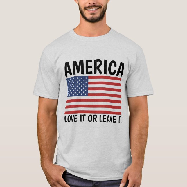 L'AMÉRIQUE L'AIME OU LAISSE SES T-shirts (Devant)