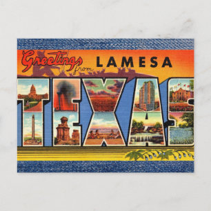 Lamesa TX. Carte postale de voeux