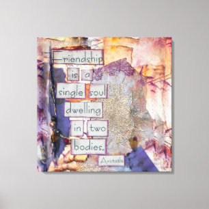 L'amitié est une âme unique - Art sur toile