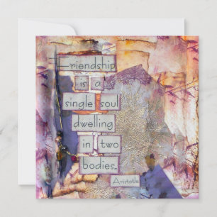 L'Amitié Est Une Carte Plat Soul Unique