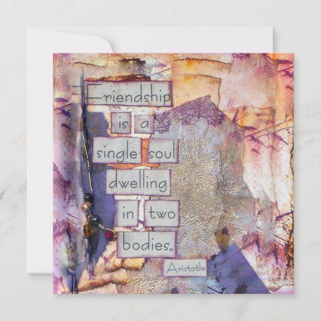 L'Amitié Est Une Carte Plat Soul Unique (Devant)