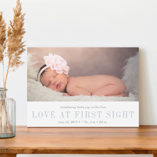 L'amour à la première vue Faire-part de naissance 