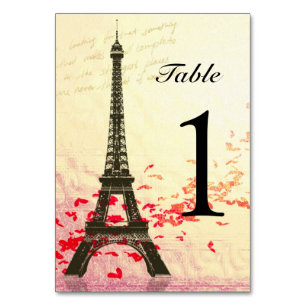 L'Amour à Paris Tableau Nombre de cartes