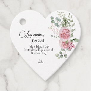 L'amour ancre l'âme Étiquette de faveur de mariage