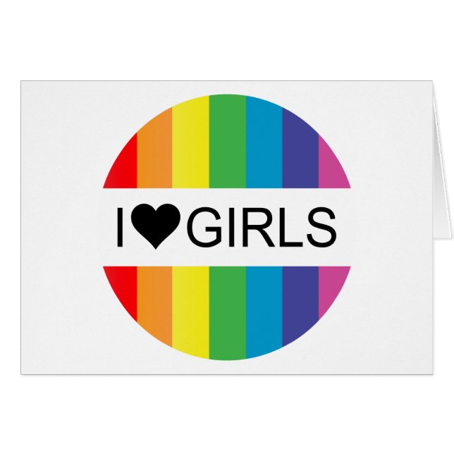 l'amour arc-en-ciel. j'aime les filles. (Devant horizontal)