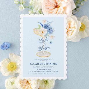 L'Amour Bleu en fleurs Invitation nuptiale florale