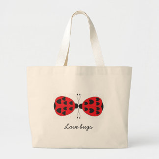 L'amour branche le sac fourre-tout sur table