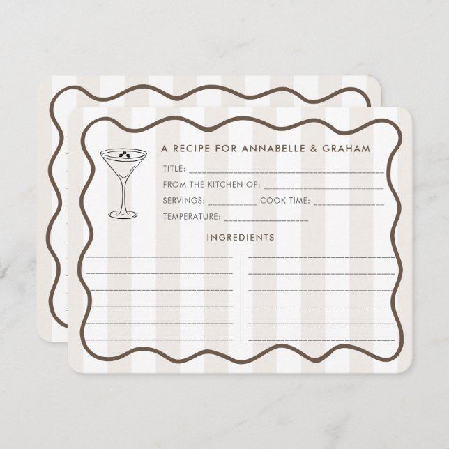 L'amour brasse Espresso Martini Recette Carte (Devant / Derrière)