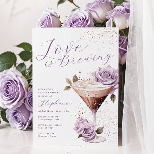 L'amour brasse Floral Bridal Shower Invitation