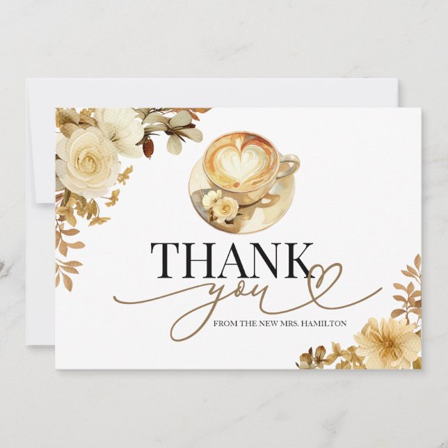 L'amour brasse la Fête des mariées Carte de remerc (Devant)