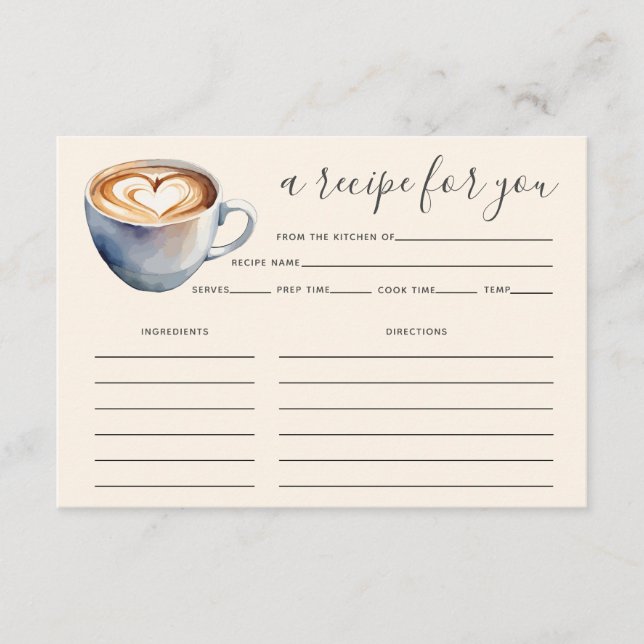 L'amour brasse la Fête des mariées de café Carte d (Devant)