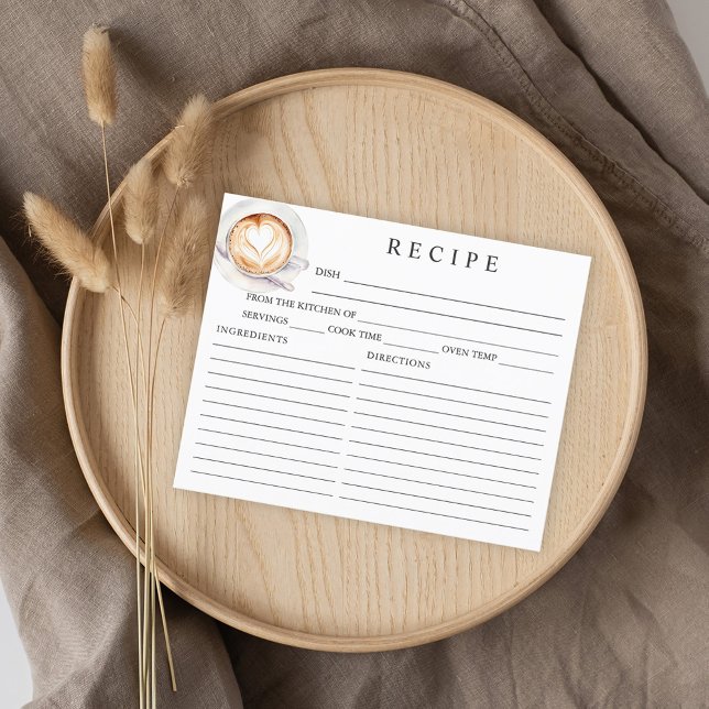 L'amour brasse le café Thème Recette Carte (Créateur téléchargé)