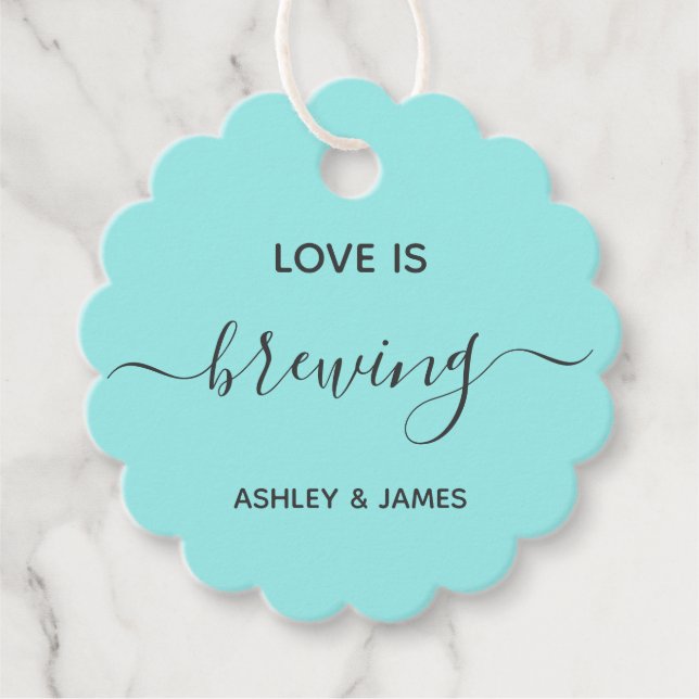 L'amour brasse le mariage Favor étiquette cadeau p (Devant)