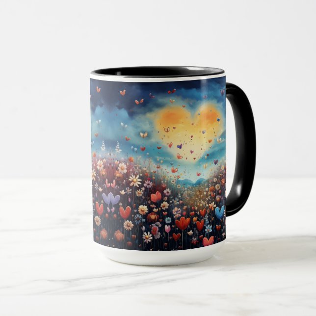 L'Amour Brille Feu Brillant Mug (Devant droit)