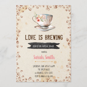 L'amour brille une invitation à la douche nuptiale