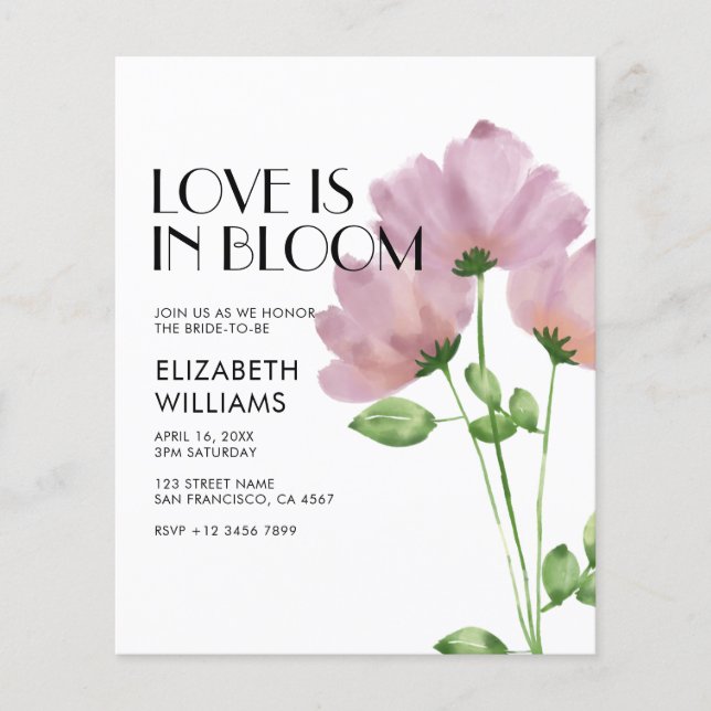 L'amour BUDGET est dans la Fête des mariées modern (Devant)