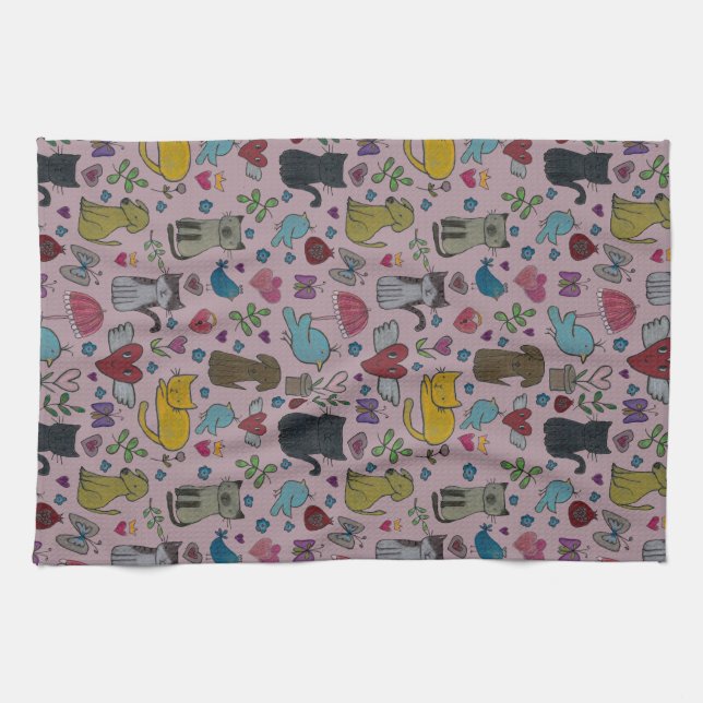 L'amour choie la serviette de plat (Horizontal)