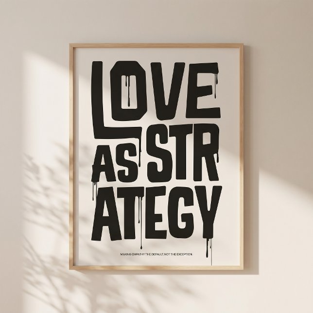 L'amour comme stratégie - Impression typographique (Love, used with intention.)