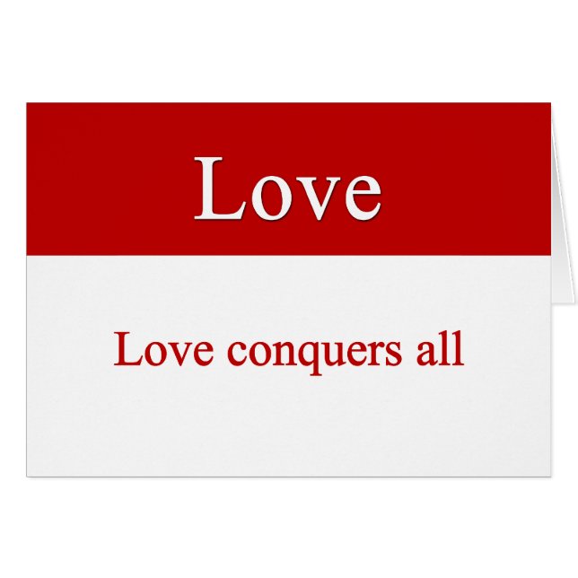 L'amour conquiert tous (Devant horizontal)