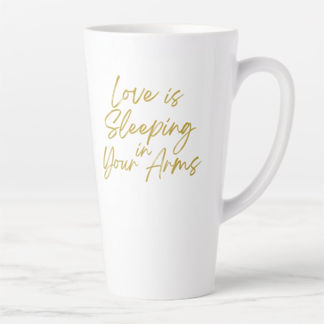 L'amour coule dans tes bras Tall Latte Mug (Droite)