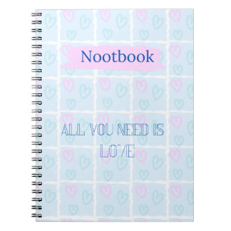 L'amour dans le carnet pastel