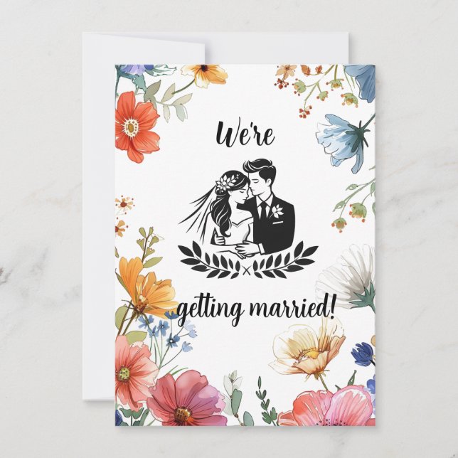 L'amour dans le Faire-part de mariage Fleur sauvag (Devant)