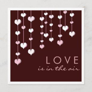 L'amour dans les coeurs de l'air Invitation du gro