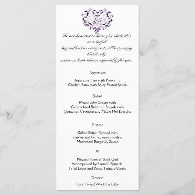 L'amour dans n'importe quelle langue dans le menu  (Devant)