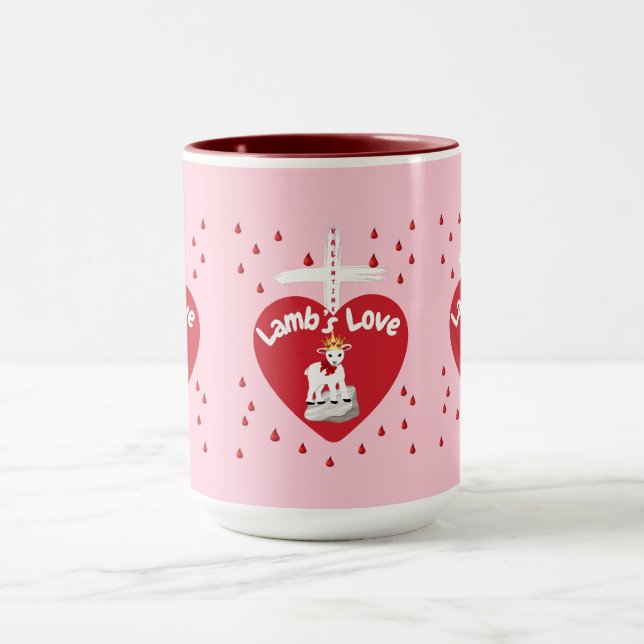 L'amour de l'agneau de Valentine Deux Tone Mug (Centre)