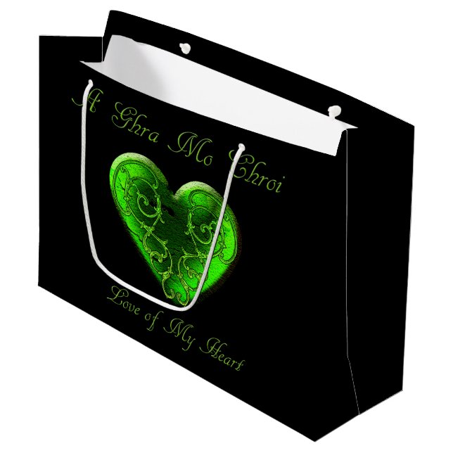 L'amour de mon coeur Sac cadeau (Devant Angle)