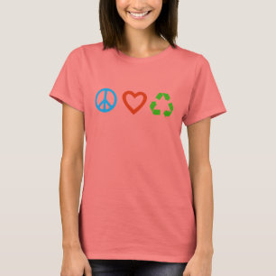 L'amour de paix réutilisent le T-shirt - beaucoup