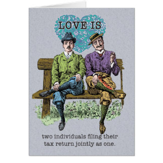 L'amour dépose une déclaration de revenus conjoint