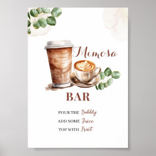 L'amour du café se prépare Affiche Mimosa